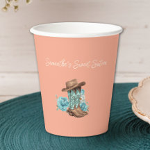 Rustic Peach Cowgirl Sweet Sixteen Birthday