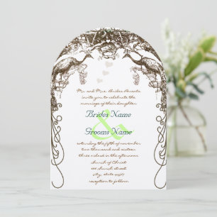 Rustic Peacock Boho Wedding Invitations