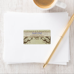 Rustic Peacock Return Address Label