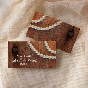 Rustic Pearls Country Barn Wedding Favour Tags