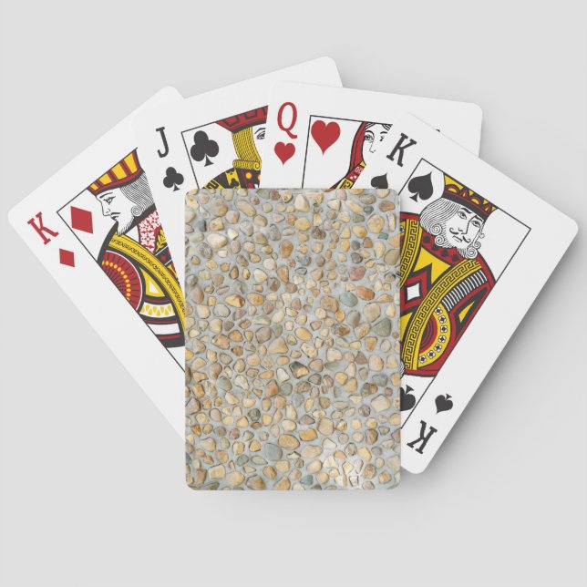 Rustic Pebblestone Wall  Playing Cards (Back)