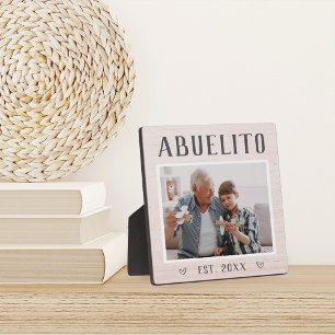 Rustic Personalised Abuelito Grandpa Photo Plaque