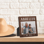 Rustic Personalised Abuelito Grandpa Plaque<br><div class="desc">Custom grandpa plaque for Father's Day,  birthdays,  or Grandparents Day features a favourite photo of his grandchild or grandkids with "Abuelito" above in rustic lettering. Personalise with the year he became a grandfather beneath,  or add a custom message or name.</div>