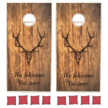 Rustic Personalised Cornhole Set