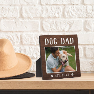 Rustic Personalised Dog Dad Photo Plaque