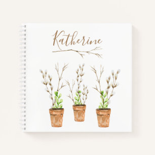 Rustic Personalised Farmhouse Country Watercolor  Notebook