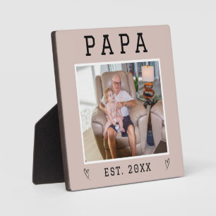 Rustic Personalised Grandpa Photo Plaque