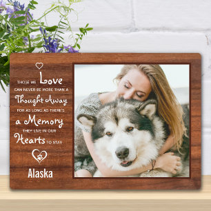Rustic Personalised Pet Memorial Photo Plaque