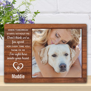 Rustic Personalised Photo Keepsake Pet Memorial Plaque