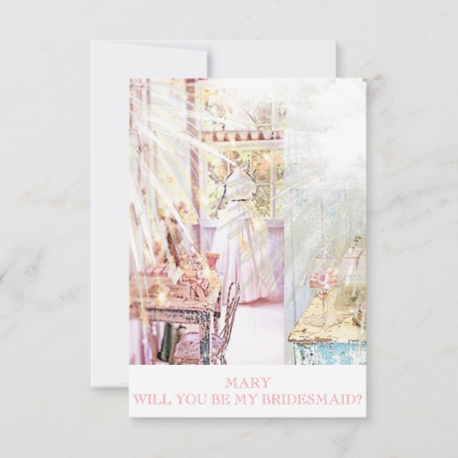 Rustic Personalized Bridesmaid Invitation (Front)