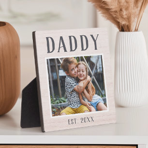Rustic Personalized Daddy Photo Plaque