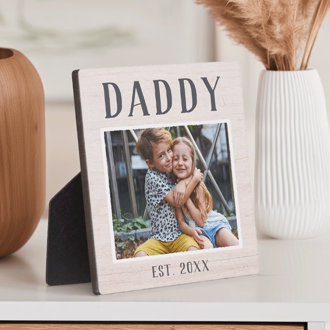Rustic Personalized Daddy Photo Plaque (Creator Uploaded)