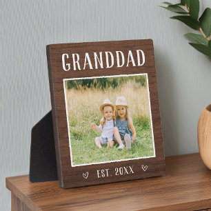 Rustic Personalized Granddad Grandpa Plaque
