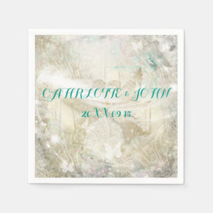 Rustic Personalized Wedding Napkins