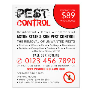 Rustic Pest Control Advertising Flyer