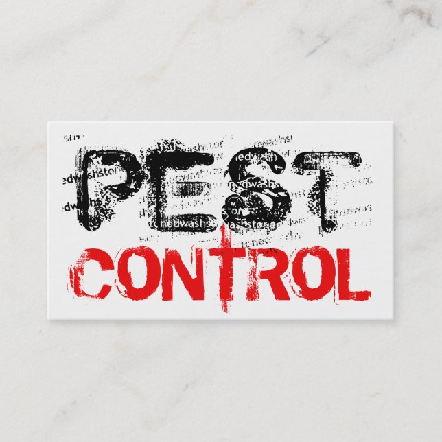 Rustic Pest Control Business Card (Front)