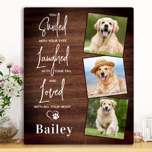 Rustic Pet Dog Memorial Personalised Remembrance Plaque