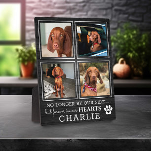 Rustic Pet Forever in Our Hearts   Photo Collage Plaque