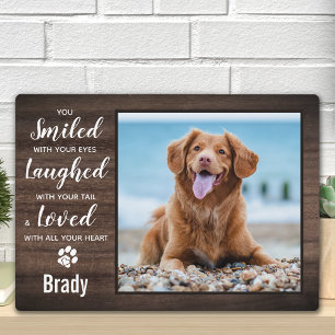 Rustic Pet Loss Gift Personalised Pet Memorial Plaque