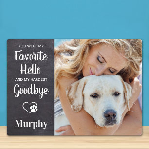 Rustic Pet Memorial Personalised Dog Photo Plaque