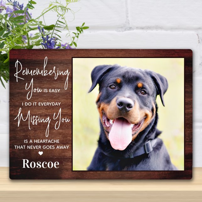 Rustic Pet Memorial Personalised Dog Remembrance Plaque (Creator Uploaded)