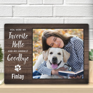 Rustic Pet Memorial Personalised Photo Plaque