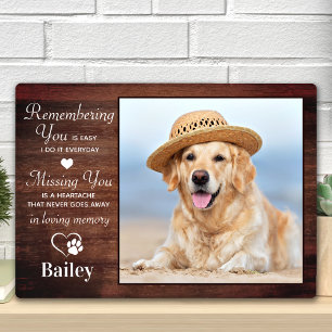Rustic Pet Memorial Personalised Sympathy Dog Loss Plaque