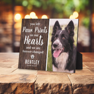 Rustic Pet Memorial Photo Keepsake Plaque