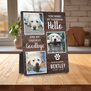 Rustic Pet Photo Memorial Dog Keepsake Pet Loss Plaque