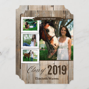 Rustic Photo 2019 Graduation Invite & Announcement
