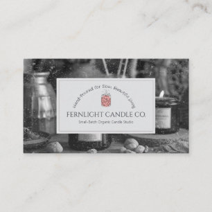 Rustic Photo Candle Maker Business Card