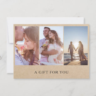 Rustic Photo Collage Photography Gift Certificate