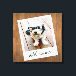 Rustic Photo Frame with Square Instagram and Wood Canvas Print<br><div class="desc">A vintage and trendy design with a retro picture border that you can add your favourite selfie or portrait of a friend. Use a square photo to create a unique and personal gift or keep the hipster puppy and make a trendy keepsake. If you need to adjust the pictures, click...</div>