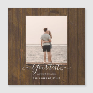Rustic PHOTO Gifts Custom Text Family Friends