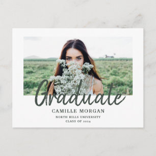 Rustic Photo Graduation Announcement 2025  Postcard