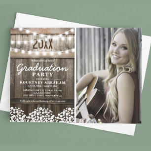 Rustic Photo Graduation Class of 2026 Invitation