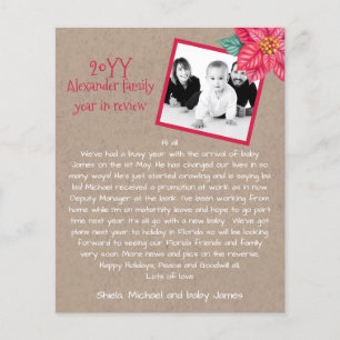 Rustic Photo Holidays Year In Review Kraft Look