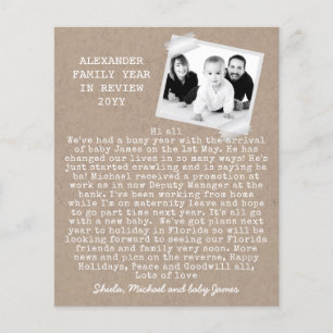 Rustic Photo Holidays Year In Review Kraft Look