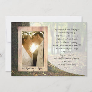 Rustic Photo Vow Renewal Ceremony Invitations