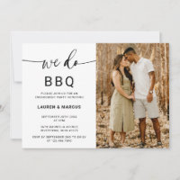 Rustic Photo We Do BBQ Script Engagement Party