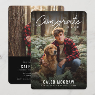 Rustic PhotoPop Graduation Announcement
