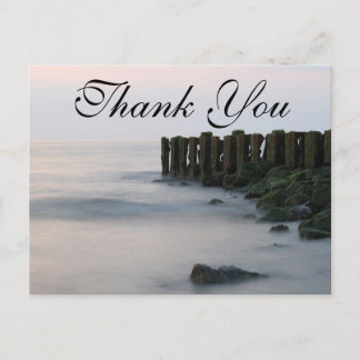 Rustic Pier on the Beach | Thank You Card