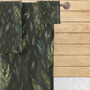 Rustic Pine Branches Bath Towel Set