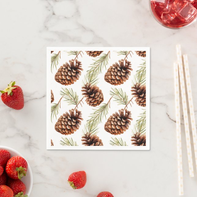 Rustic Pine Cone  Napkin (Insitu)