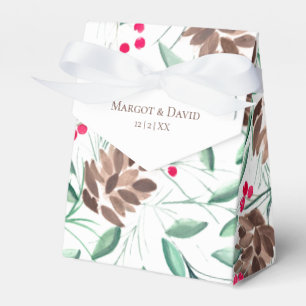 Rustic Pine Cones and Berries Wedding Favour Box