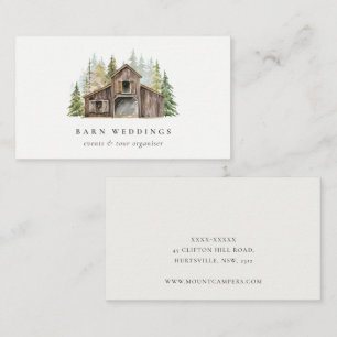 Rustic Pine Forest Barnyard Event Holiday Home Business Card
