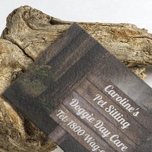 Rustic Pine Forest Sign Business Card
