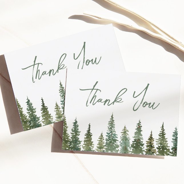 Rustic Pine Forest Thank You Baby Shower (Creator Uploaded)