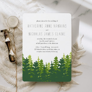 Rustic Pine Forest Wedding Invitation