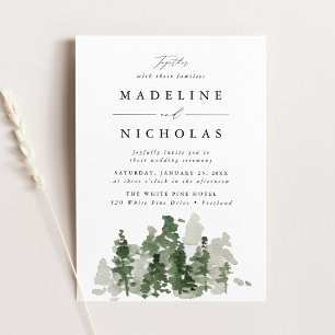 Rustic Pine Forest Wedding Invitation